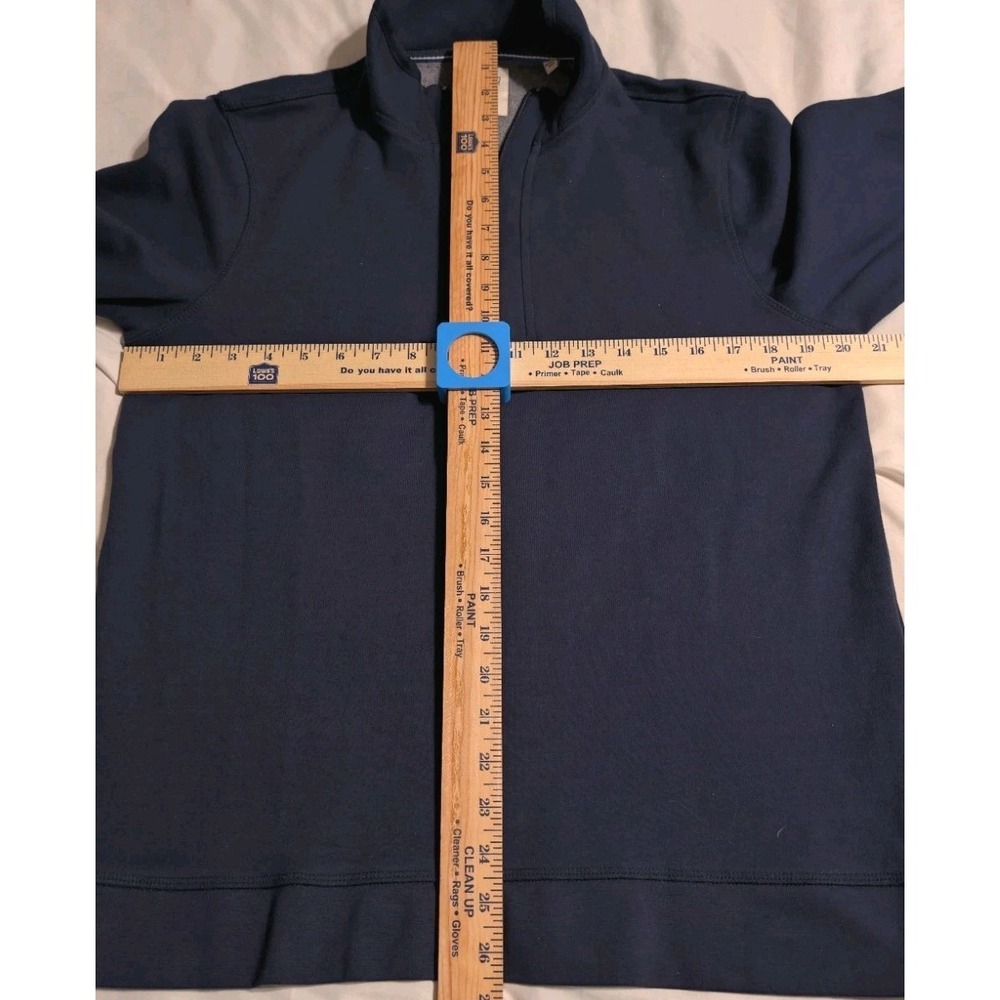 Copper & Oak 1/4 Zip Pullover Mens M Navy Fleece Casual Sweatshirt‎ - Picture 7 of 10